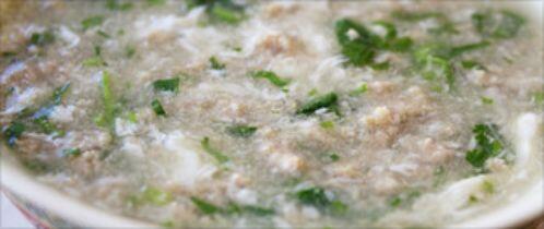 #11 Minced Beef w/ Egg White Soup